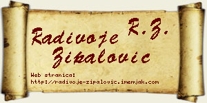 Radivoje Zipalović vizit kartica